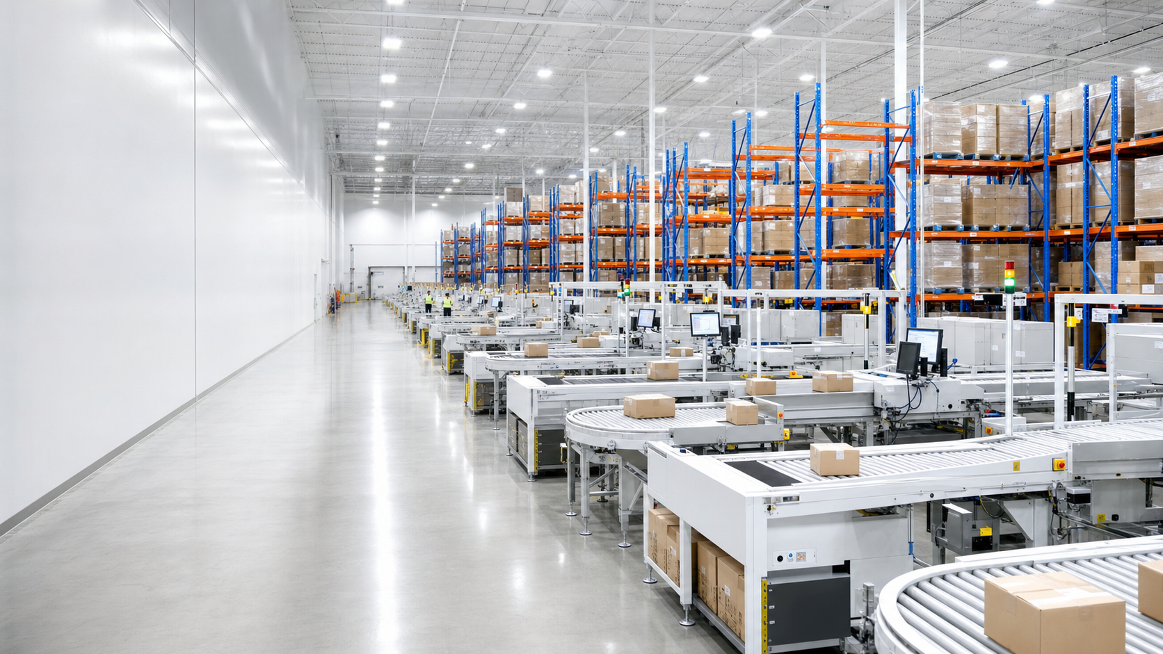 Ecommerce parcel processing inside a high-capacity Pixior warehouse
