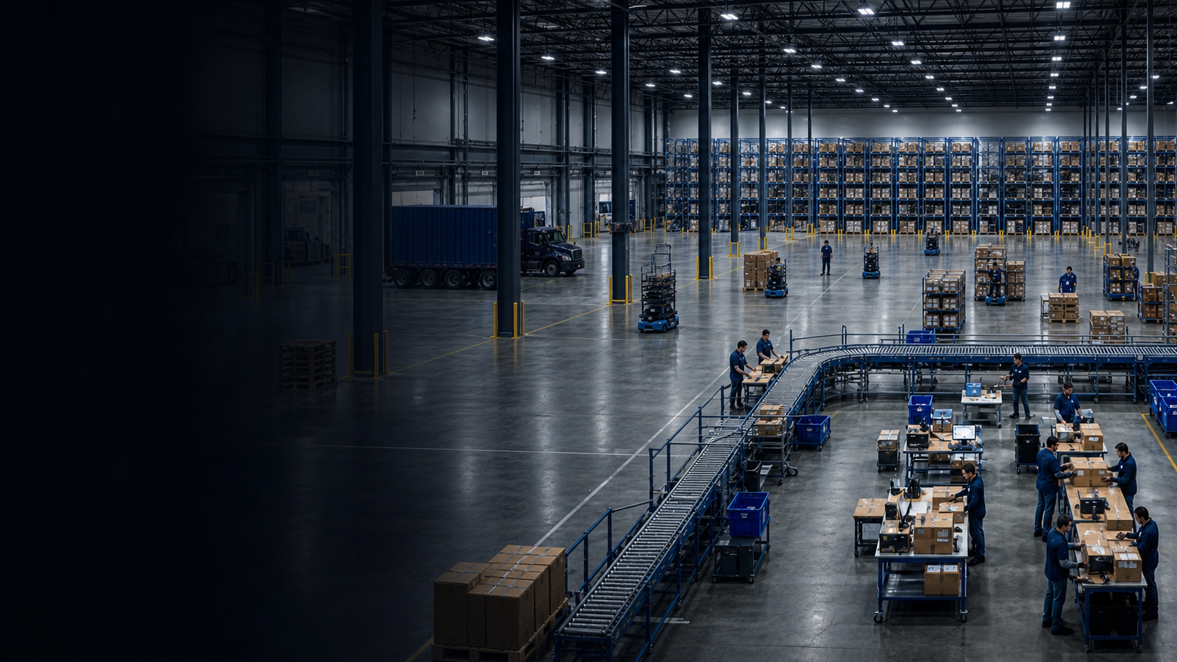 Multiple fulfillment workflows inside a high-capacity Pixior warehouse