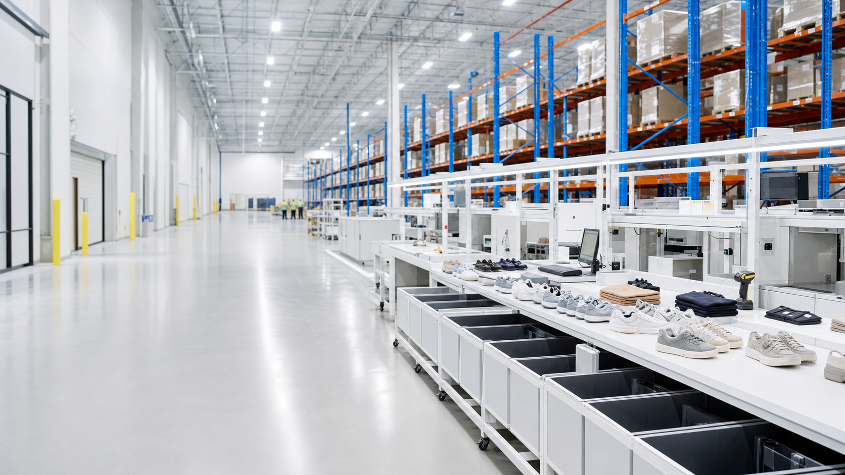 Returns inspection inside a high-capacity Pixior warehouse